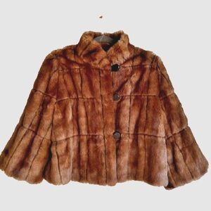 I.N.C Brown Faux Fur Coat